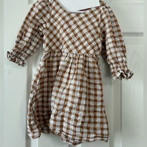 JessaKae Brown Gingham Dress 12-18mo